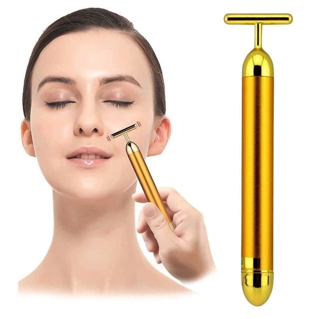 Dispositivo de Massagem Elétrica Massageador Facial Vibração Afina Rosto Bastão Mágico Anti-olheira Rdimi