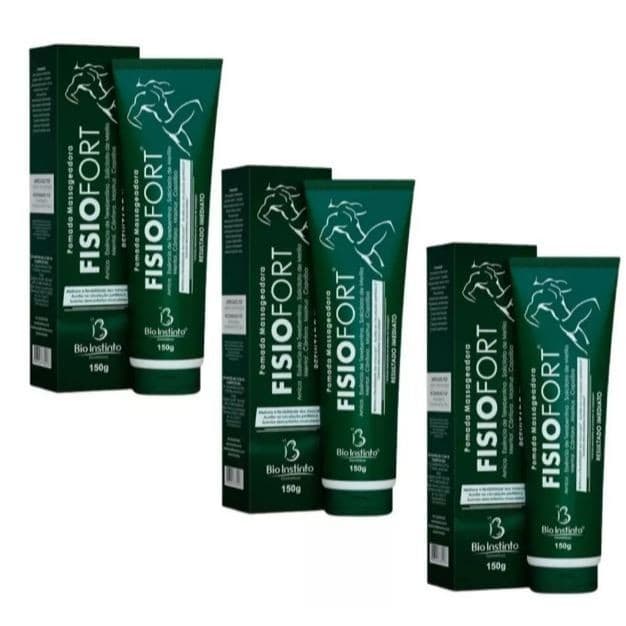 kit 3 Pomada Fisiofort Verde 150g Massageadora Bio Instinto Tipo De Embalagem Pomada Verde 150g Massageadora verde