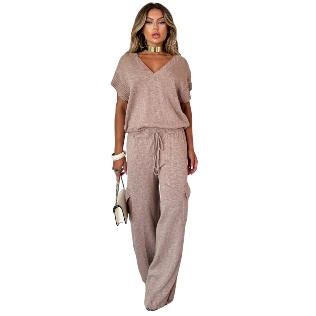Conjunto Feminino Calça e Blusa Regata Cargo Carmem Flamme