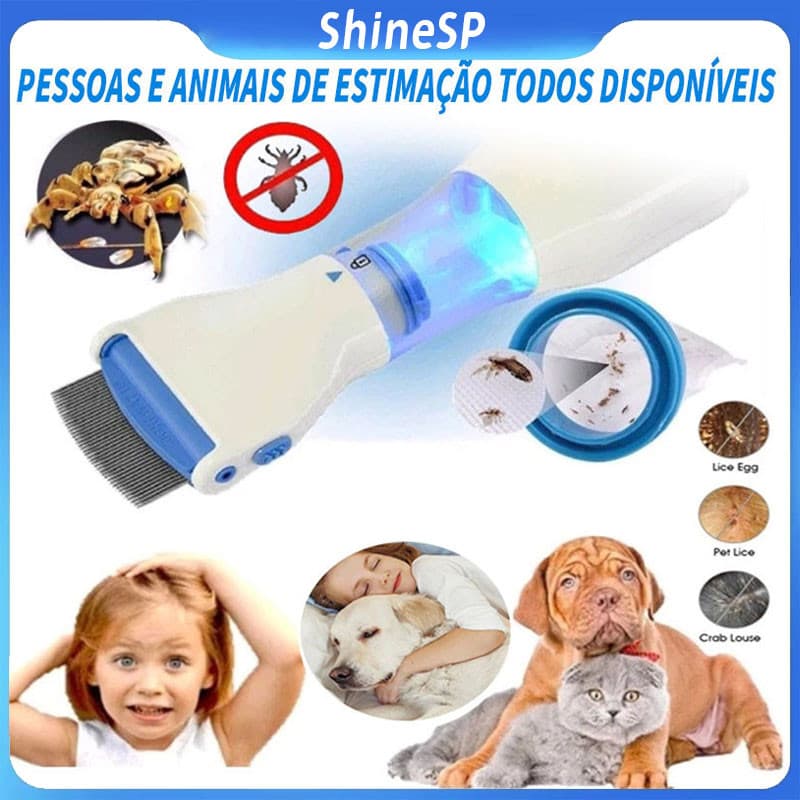 110V Electric Lice Remover Pente Elétrico Para Remoção De Piolhos Ou Pulgas