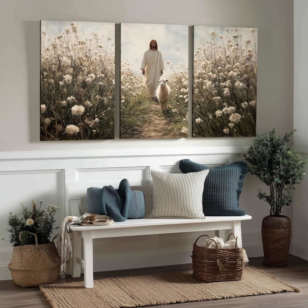 Quadros Decorativos Pessoas E Ovelhas Madeiras Sala De Estar Quarto Decoração De Parede