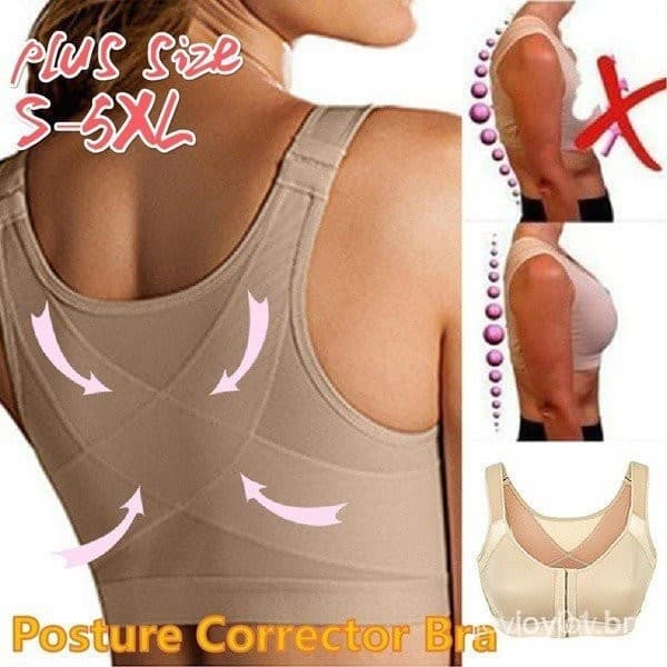 Sutiã Feminino para Correção de Postura e Prevenção de Corcunda, Suporte e Levantamento de Costas, Suporte Anti-Flacidez