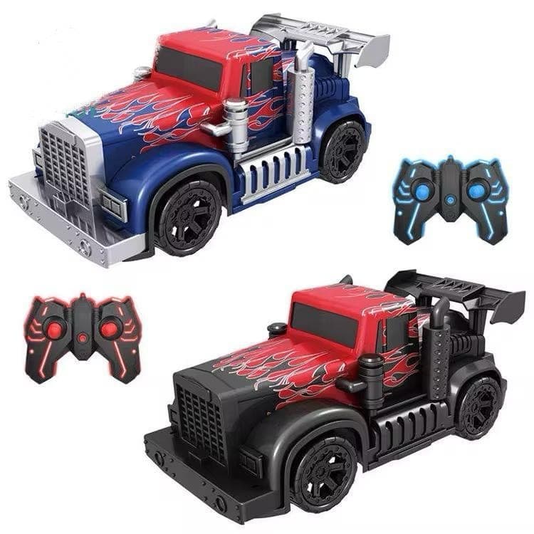 brinquedos Caminhão Carreta Controle Remoto Optimus Prime Solta Fumaça Grande Com Luzes