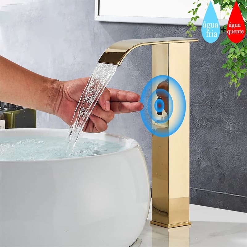 Sensor Authomy Torlet Saída Robusta Cascade Terno Dourado Alto/Cromo/Preto