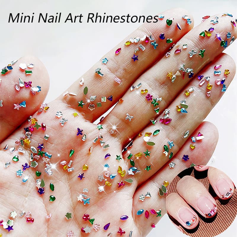1000 Peças Pingente De Strass Colorido Misto Decoração De Manicure Acessórios De Unhas Super Brilhantes