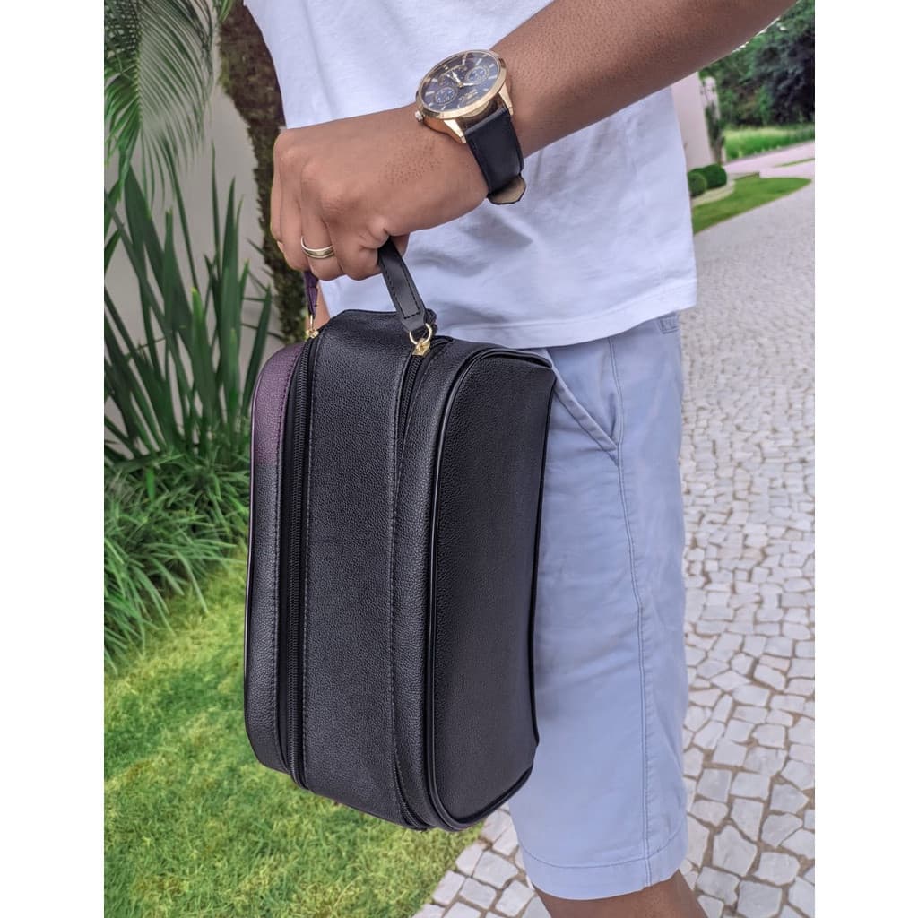 Necessaire Grande Masculina/Feminina Bolsa De Mão Portátil Organizadora Multifuncional Riz