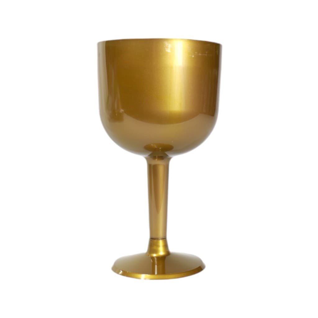 Taça Gin Pit 500ml Plástico Dourada Platilânia Reutilizável Festa Bar Piscina Luxo Elegante Premium