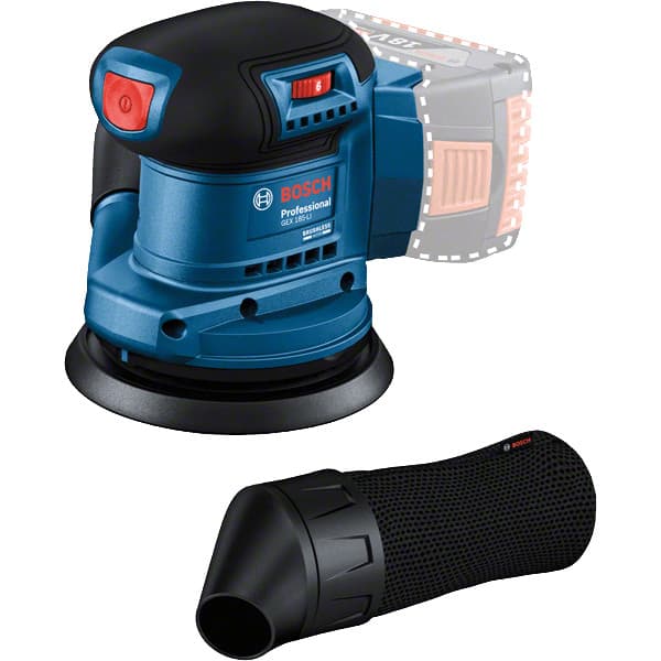 Lixadeira Roto Orbital 5" a Bateria 18V Bosch GEX 185-LI