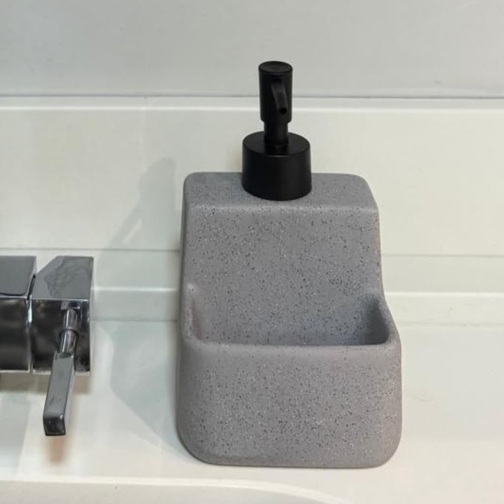 Porta Detergente Dispenser Cerâmica Espaço Esponja