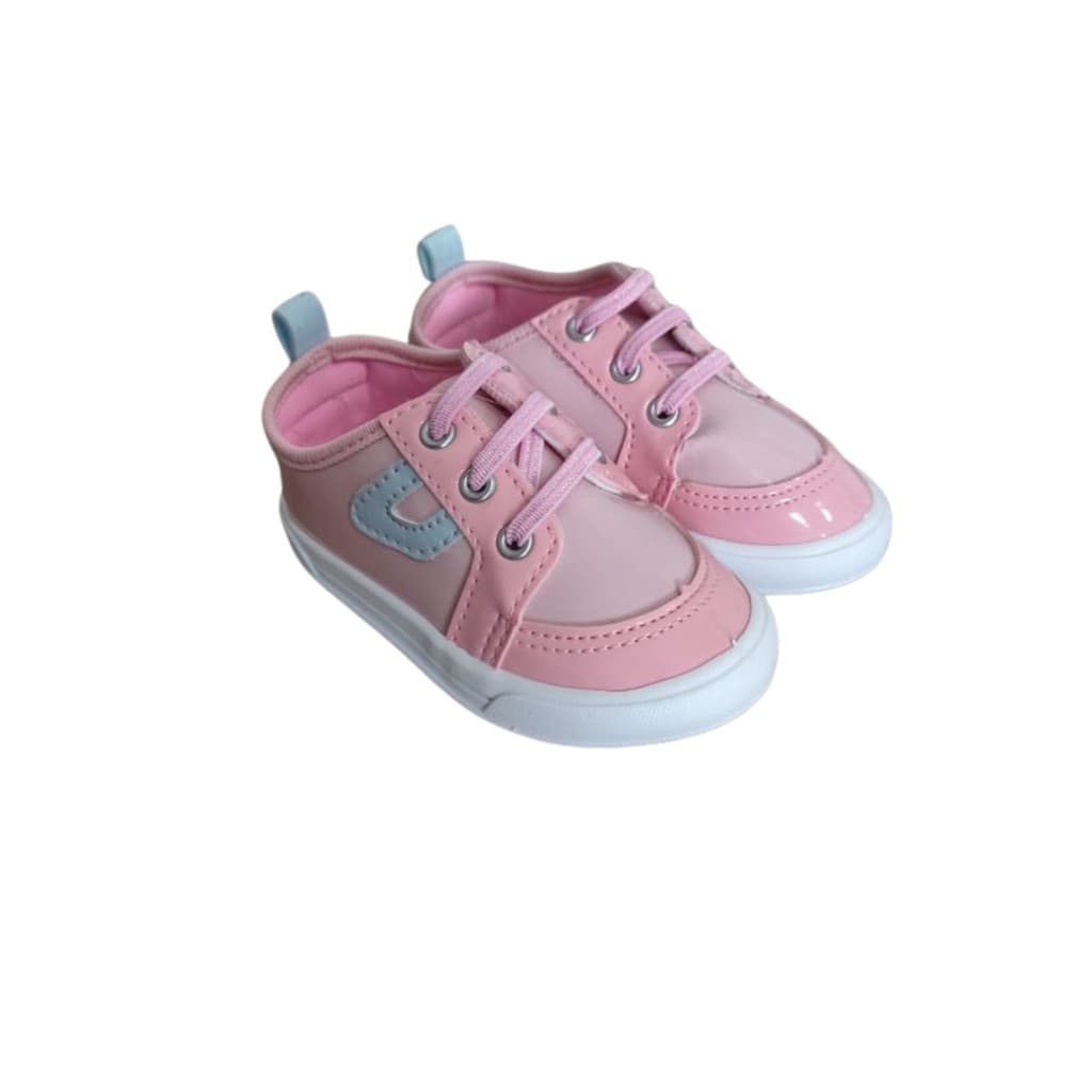 Tênis Menina Street Rosa e Detalhes de Brilho Pimpolho