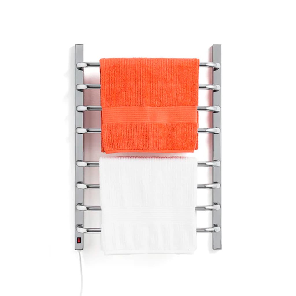 Toalheiro Térmico Duplo Cromado Para 2 Toalhas Fio Lado Esquerdo 110v
