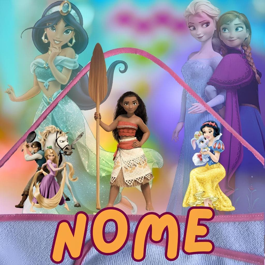 Toalha Personalizada Com NOME Varias Princesas