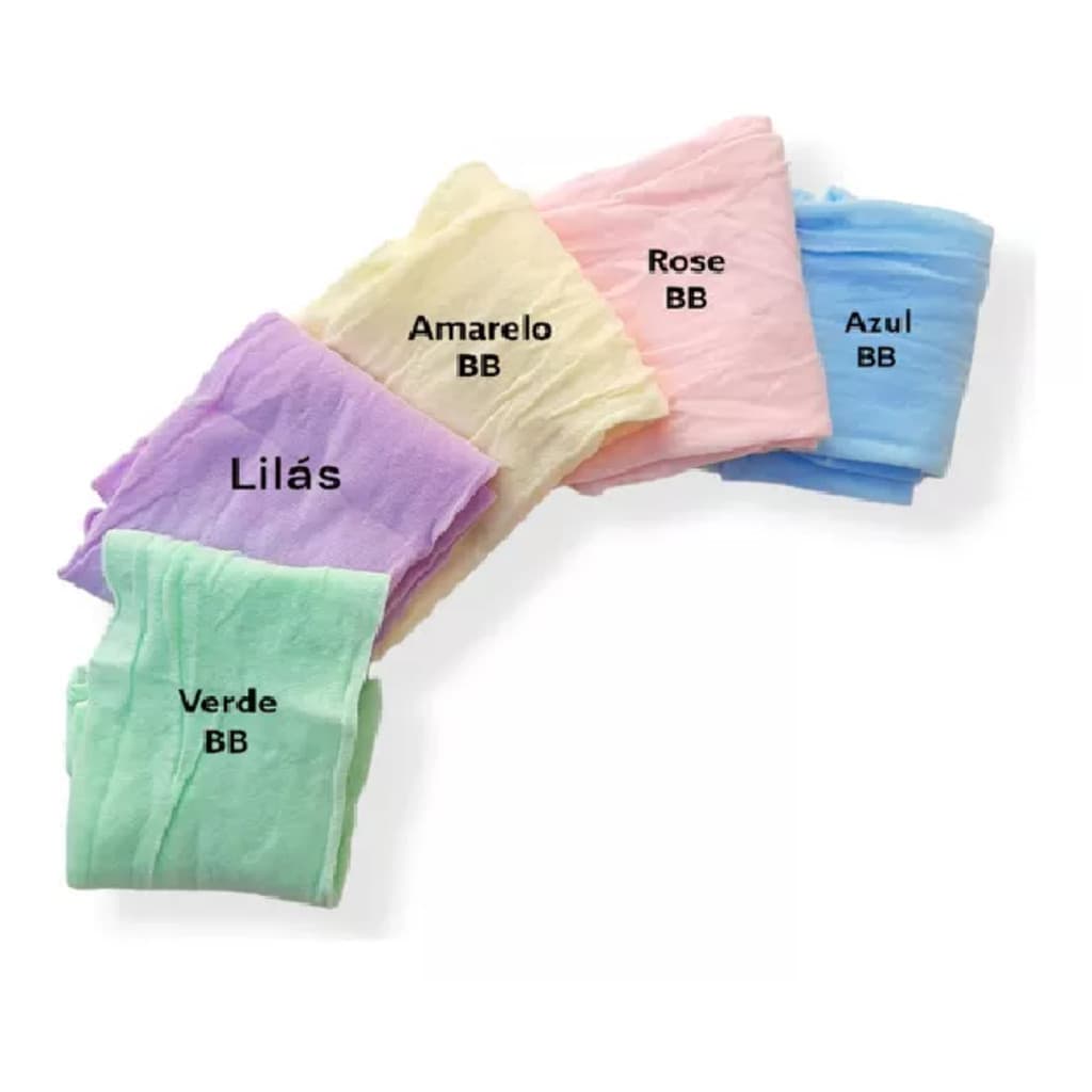Kit Meia de Seda para Artesanato FOFURINHA kit Jardim encantado Lilás Verde Claro Azul Rosa Claro e Amarelo