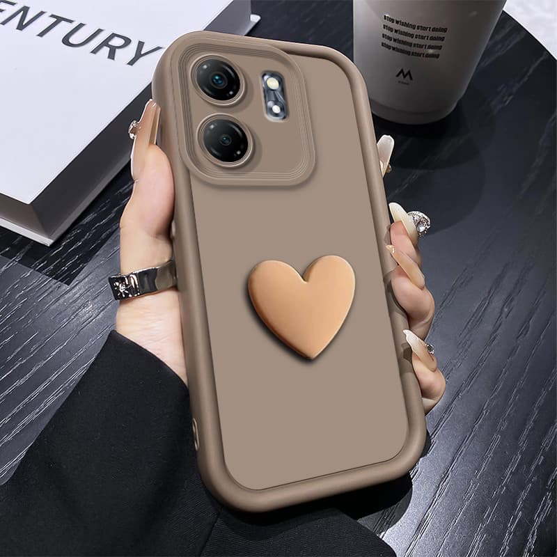 Para Infinix Smart 9 X6532 7 8 HD Capa 8 Pro 8 Plus DIY 3D Love Heart Caixa De Telefone Pacote Completo Fosco Silicone M