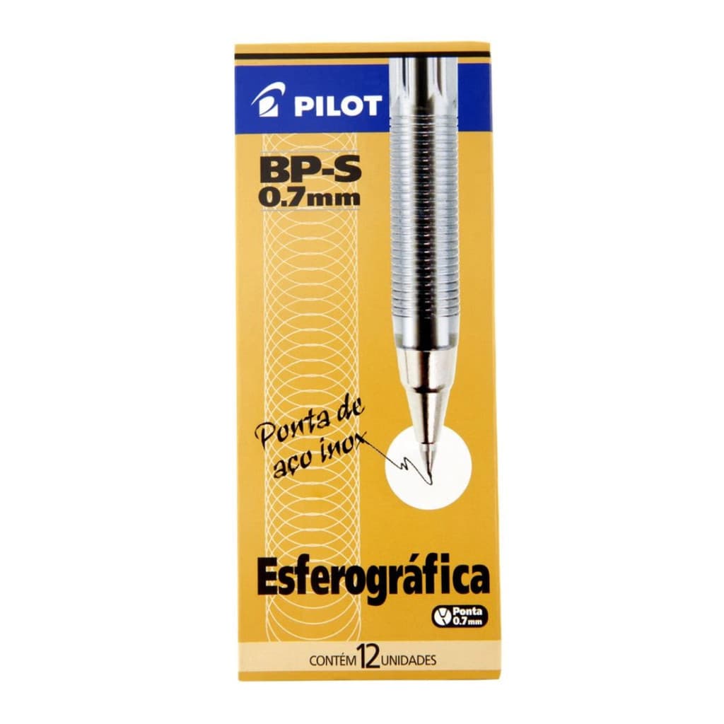 Caneta Esferográfica Preta BP-S 0.7mm Pilot