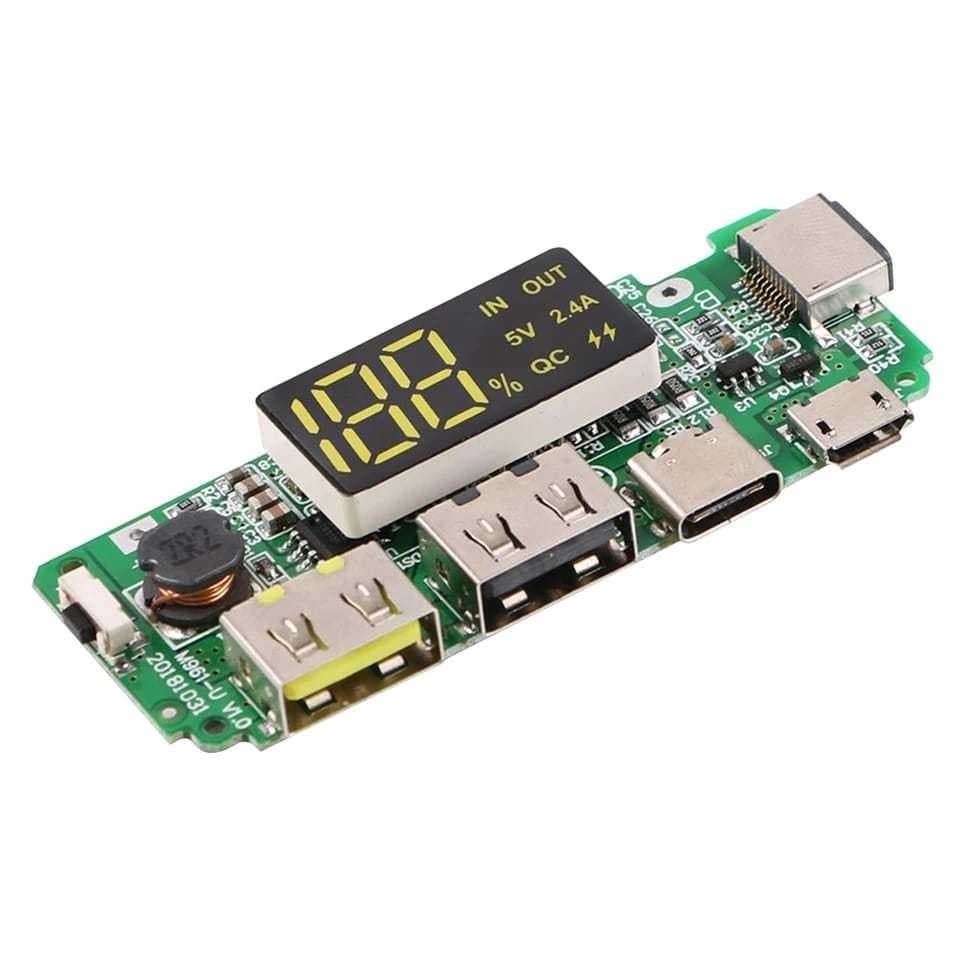 Placa Circuito Power bank / Display Duas USB 5V 2.4A