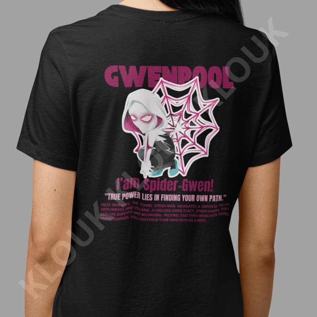Camiseta Tshirt Spider-Gwen Mulher Aranha Casais Avulsa Trend Casal 100% Algodão