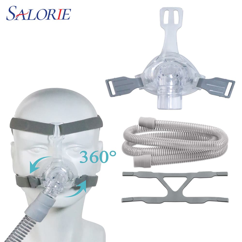 Máscara Nasal Salorie CPAP Para Rosto Com Tubo De Arnês Acessórios De Máquina