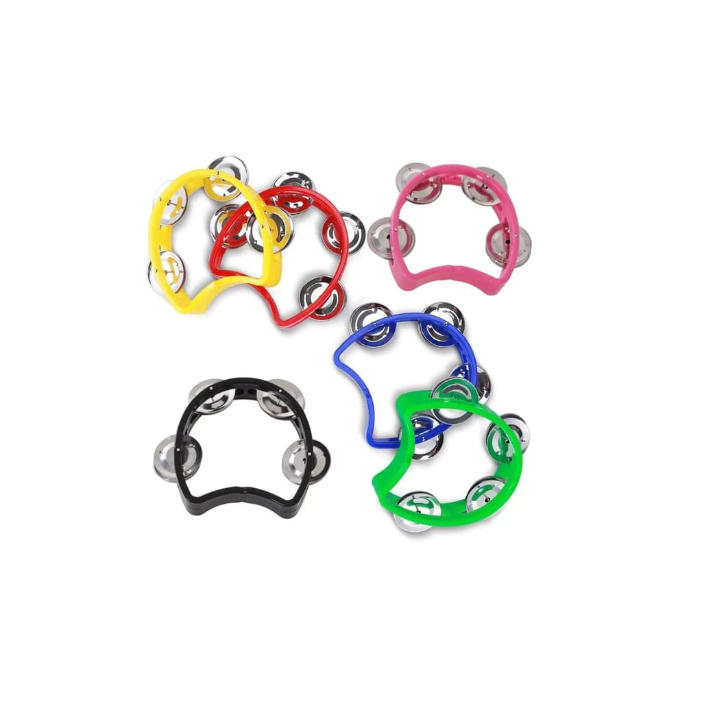 Kit 5 Pandeiro meia lua Infantil Spanking coloridos -Kids