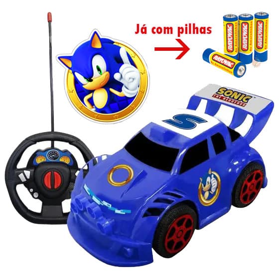 Brinquedo Infantil Carrinho de Controle Remoto Sonic Smart Driver Candide