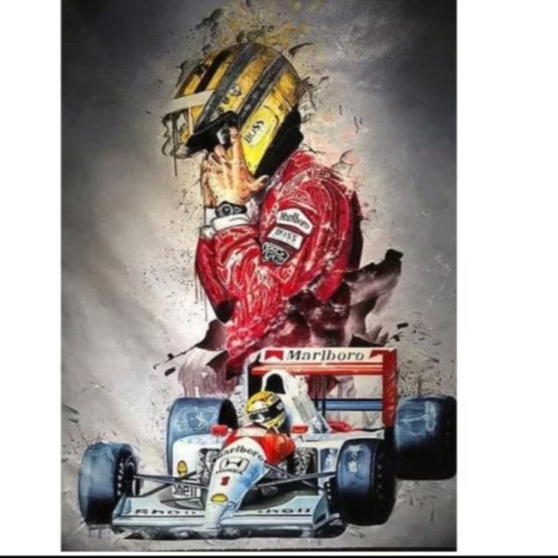 Quadro decorativo Ayrton Senna piloto de f1 brasileiro