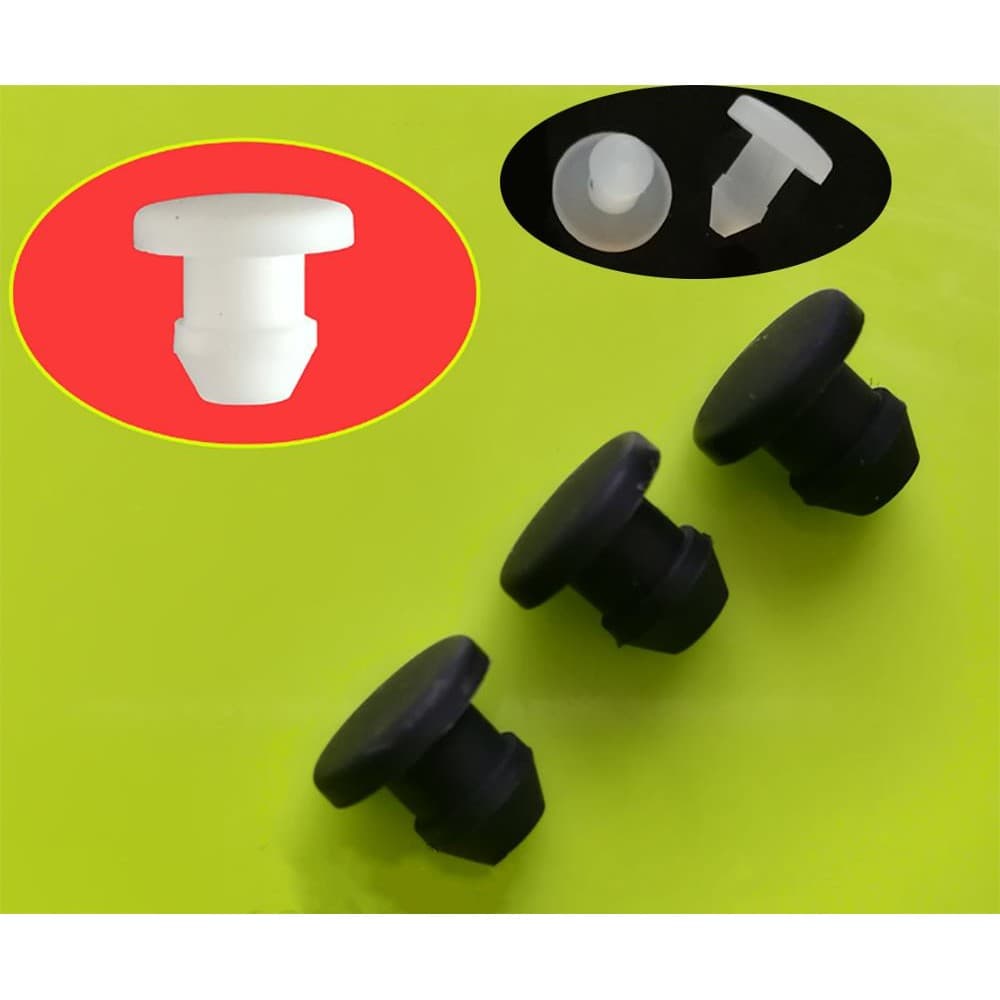 Tampas De Borracha De Silicone Preto E Branco , Tampa De Plugue Tipo T , Junta De Encaixe Vedação , Rolha De 2.5-50.6mm