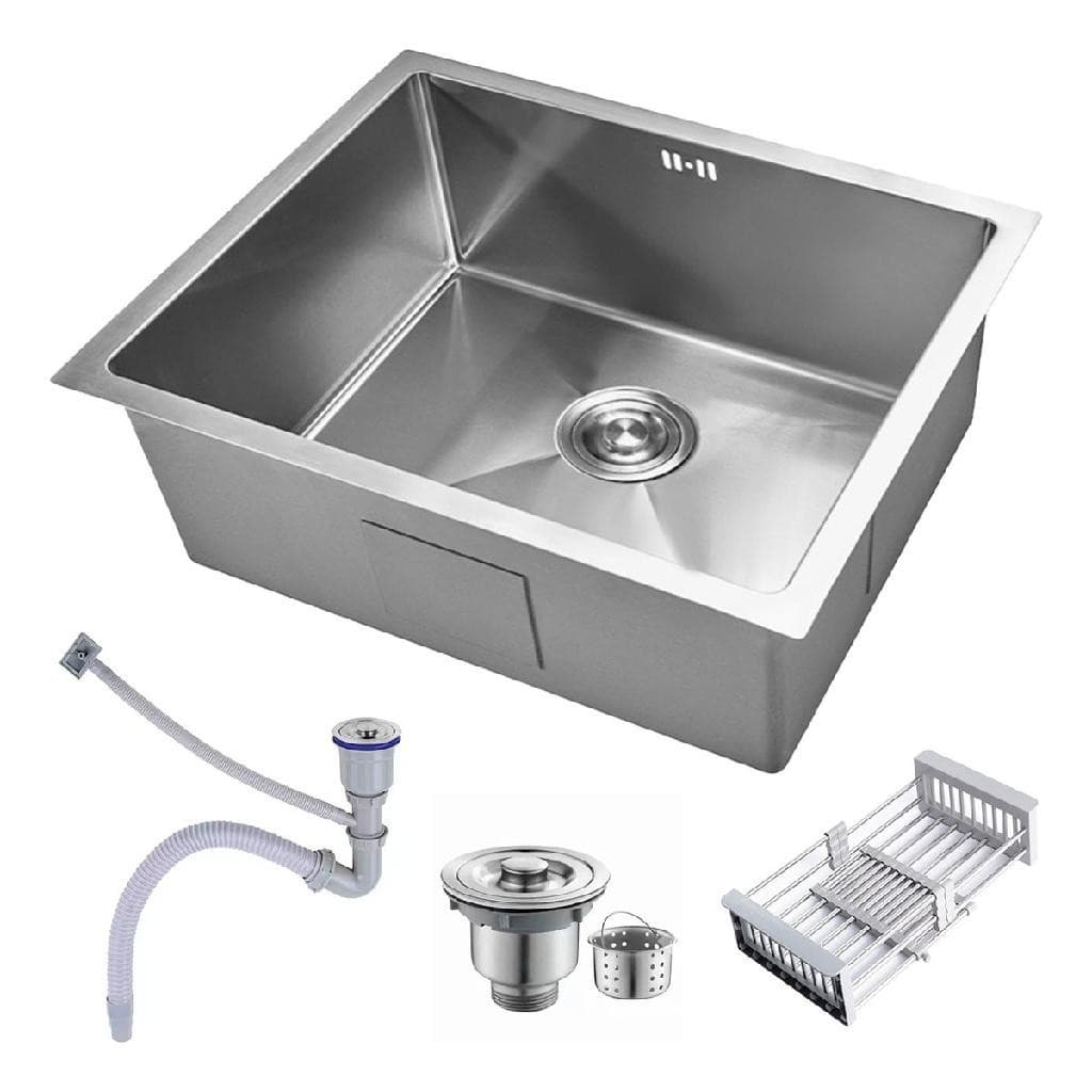 75*45cm Cuba Gourmet Pia Inox Quadrada Cozinha Luxo 60x45 Acessórios Com Acessórios
