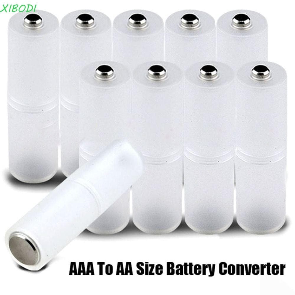 XIBODI 10pcs AAA Para AA Tamanho Durável Adaptador Switcher De Suporte Translúcido