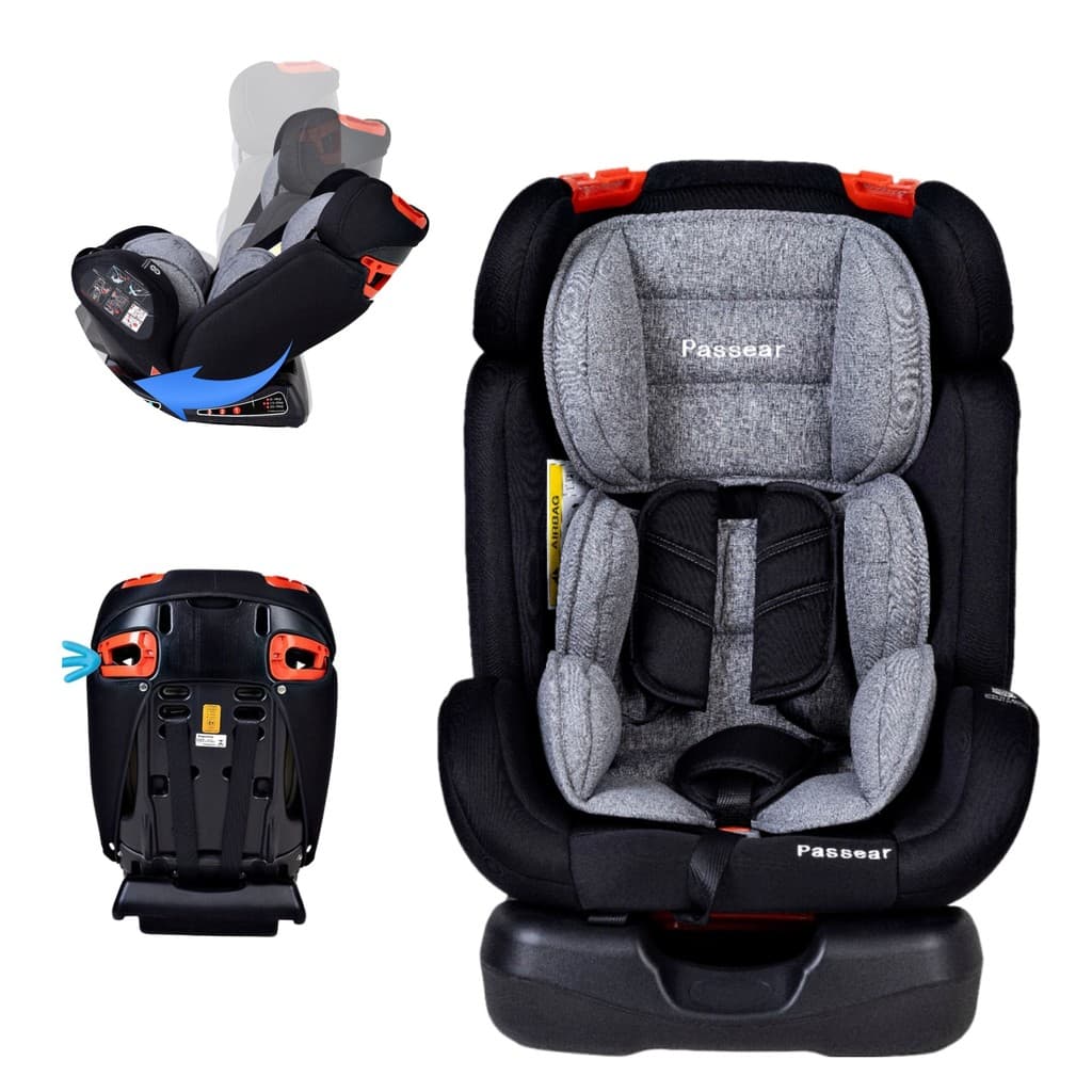 CADEIRINHA PARA CARRO BEBÊ PASSEAR STAR GRUP O+ I II E III 0 À 36 KG  PRETO COM CINZA
