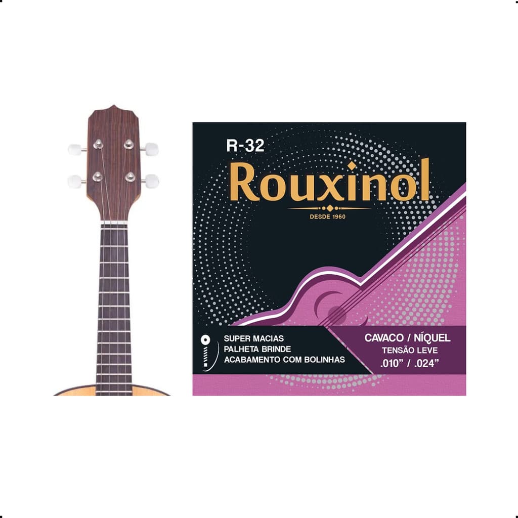 Encordoamento Cavaco Rouxinol R-32 Tensão Leve com Bolinha