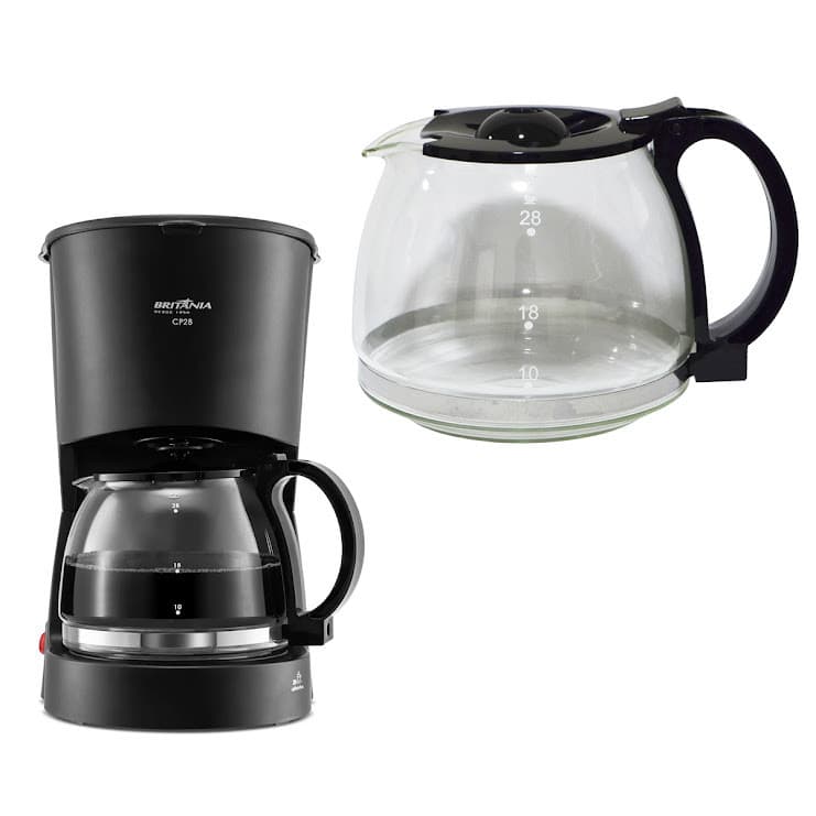 JARRA DE VIDRO PARA CAFETEIRA BRITÂNIA CP28 COR: PRETO | ORIGINAL