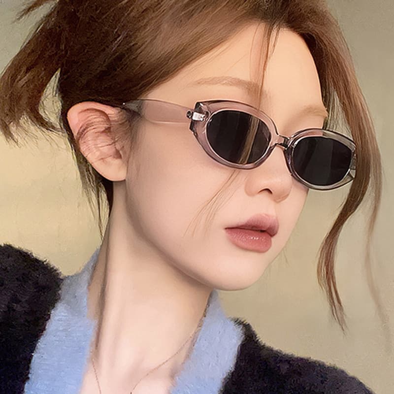 Novos Óculos De Sol Ovais Pequenos Femininos Homens Vintage Retro Lady Eyewear UV400