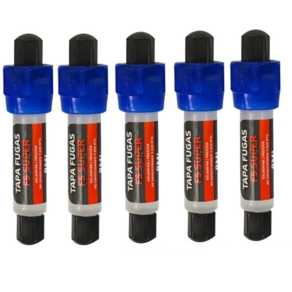 KIT 5 Tapa Fugas F5 Super 8ML S/ Mangueira Dose Única