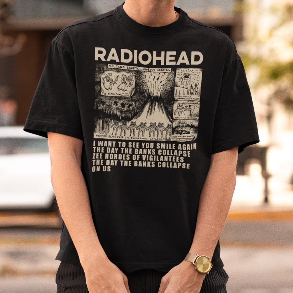 Camisa Camiseta Básica Radiohead Hail Unissex Banda Rock Streetwear