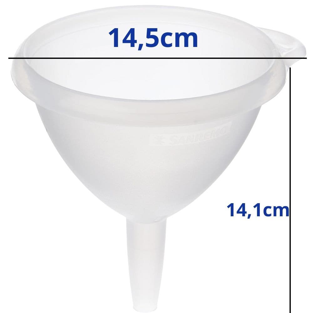 Funil Plástico Transparente com Agarre Anatômico - Sanremo