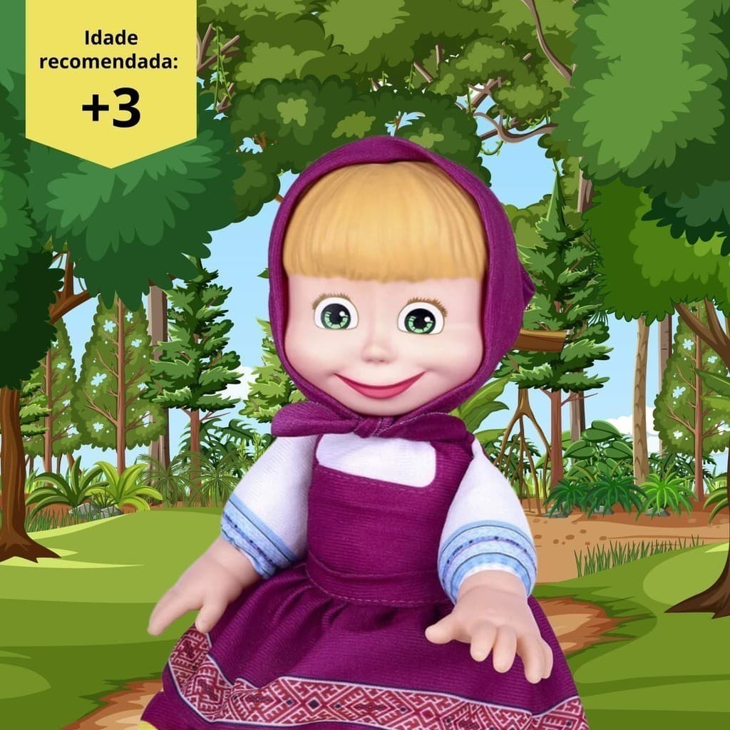 Boneca Masha Naninha de Pano Masha e o Urso Cotiplás - 2762