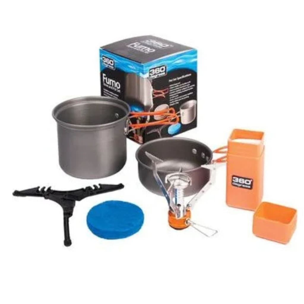 FURNO STOVE & POT SET KIT COM FOGAREIRO / IDEAL PARA MOCHILA OU MOTO
