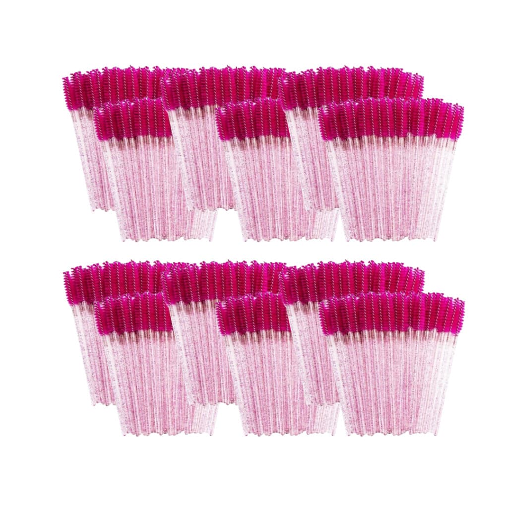 Kit 100/200/300/600 Unidades Escovinhas De Cílios Sobrancelha Glitter Extensão e Alongamento Descartável