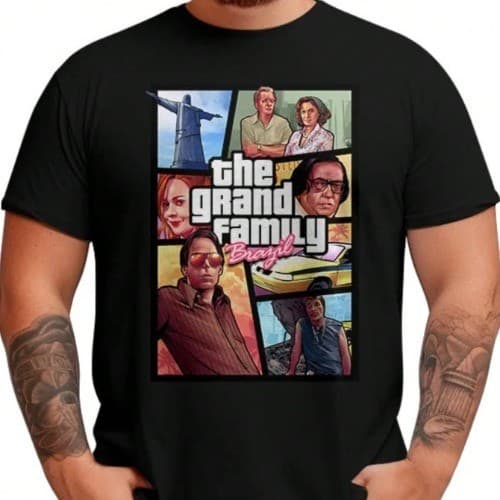 Camiseta The Grand Family A Grande Família GTA Blusa Camisa Unissex 100% Algodão Lançamento Envio