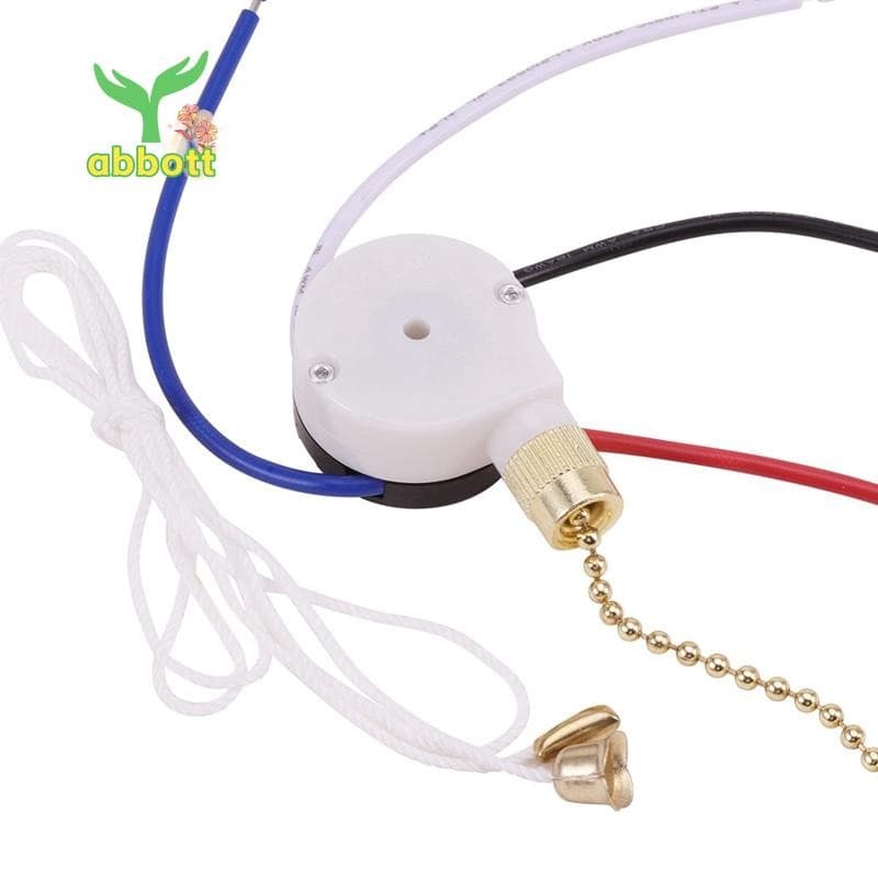 Kit De Interruptor De Ventilador De Teto 3 Velocidades 4 Fios , Controle De Velocidade Com Zíper Do Fio De Tração ZE-208