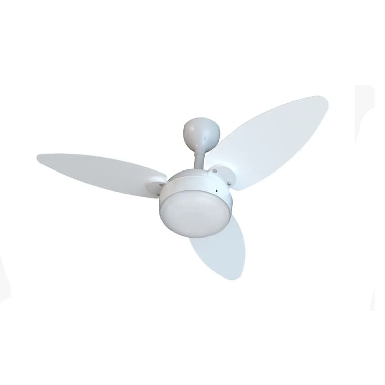 Ventilador Teto Ventisol Elluz Bivolt Controle Branco Cinza