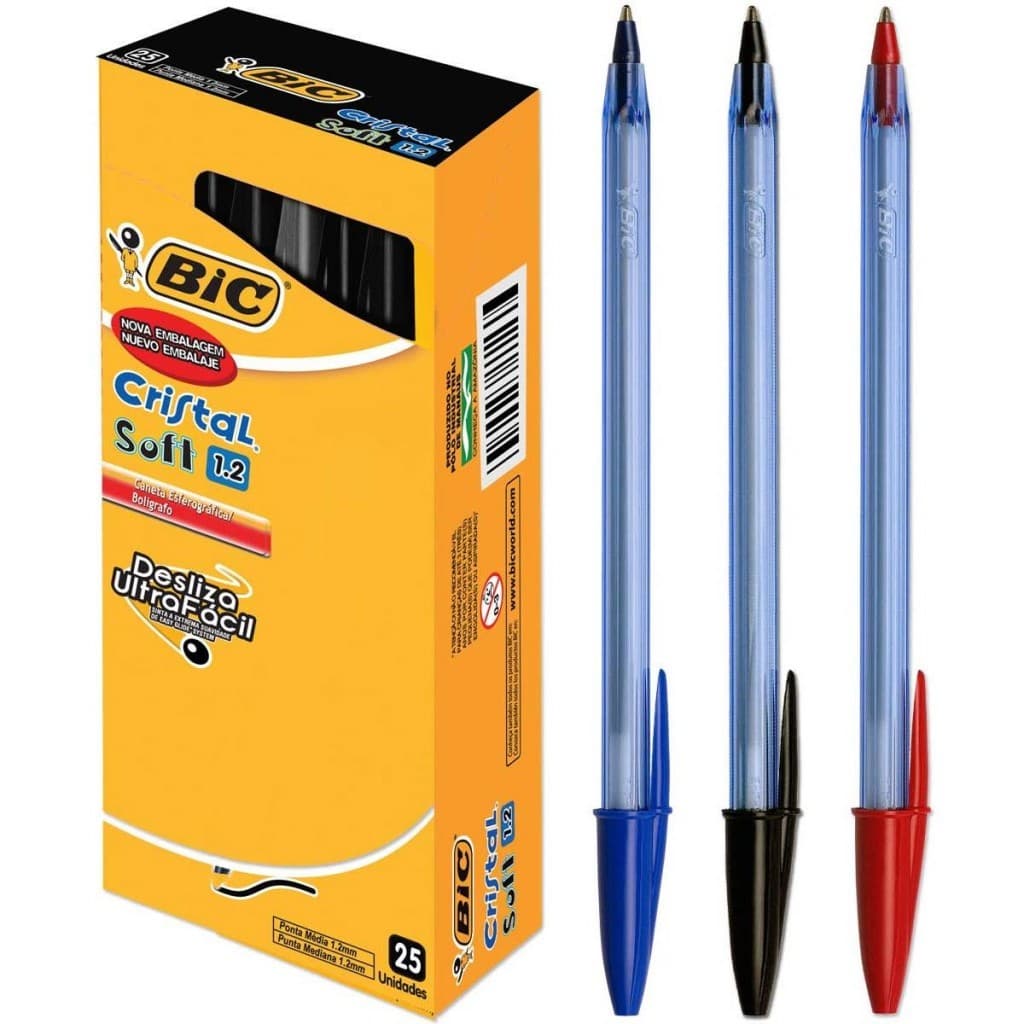 Caneta esferográfica BIC cristal soft 1,2mm cores variadas Un.