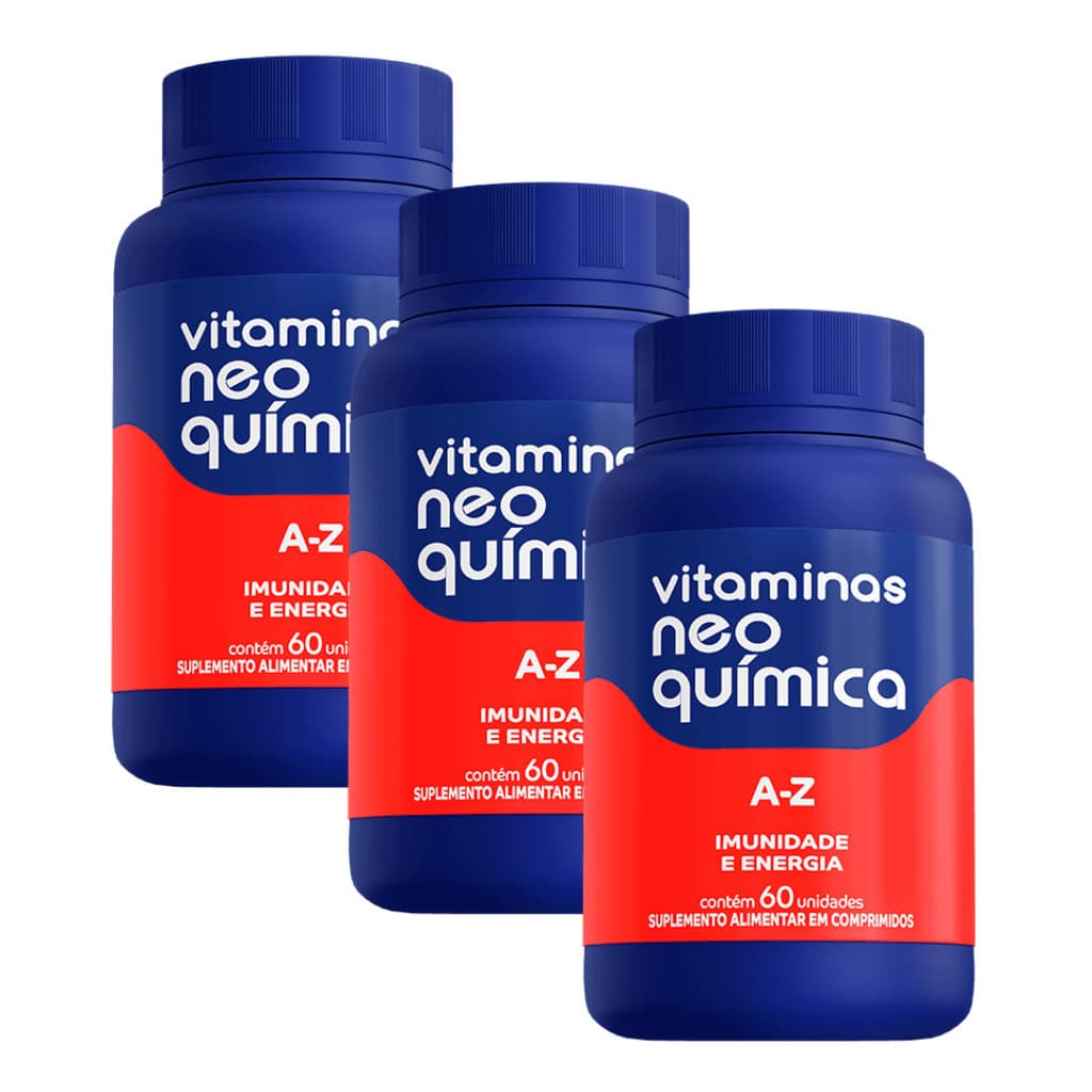 Neo Química A-Z Suplemento com 60 Comprimidos - 3 unidades