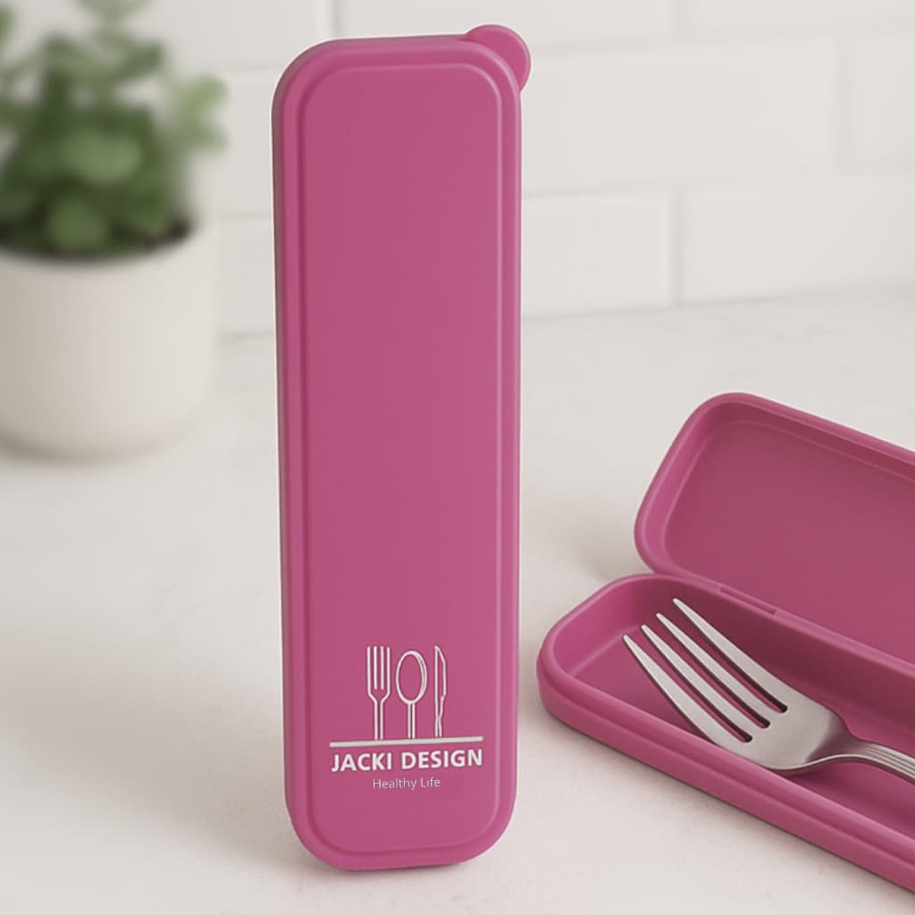 Porta Talheres Portátil Cozinha Rosa Jacki Design - JOY