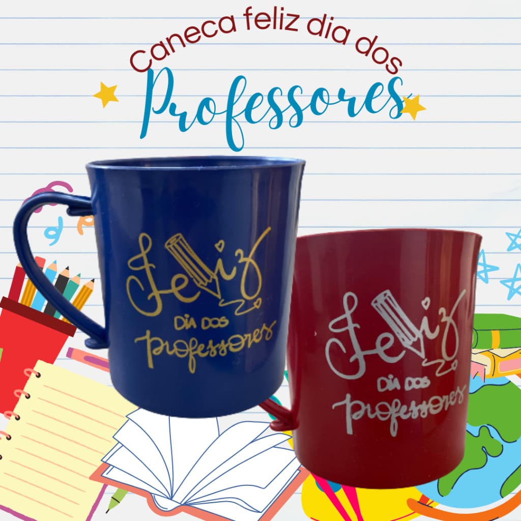 Kit 15 Caneca Feliz dia dos Professores