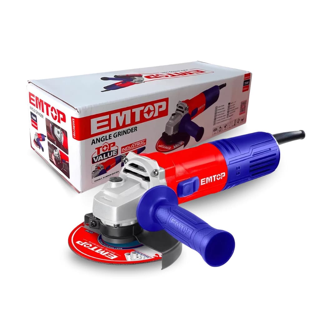 Esmerilhadeira Angular Emtop 4.1/2 750w 220v Lixadeira 12.000rpm Retificadora Profissional