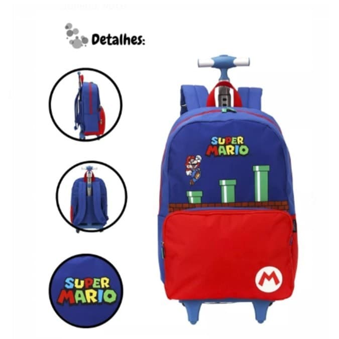 Mochilete Mario Luxcel Azul MC46942