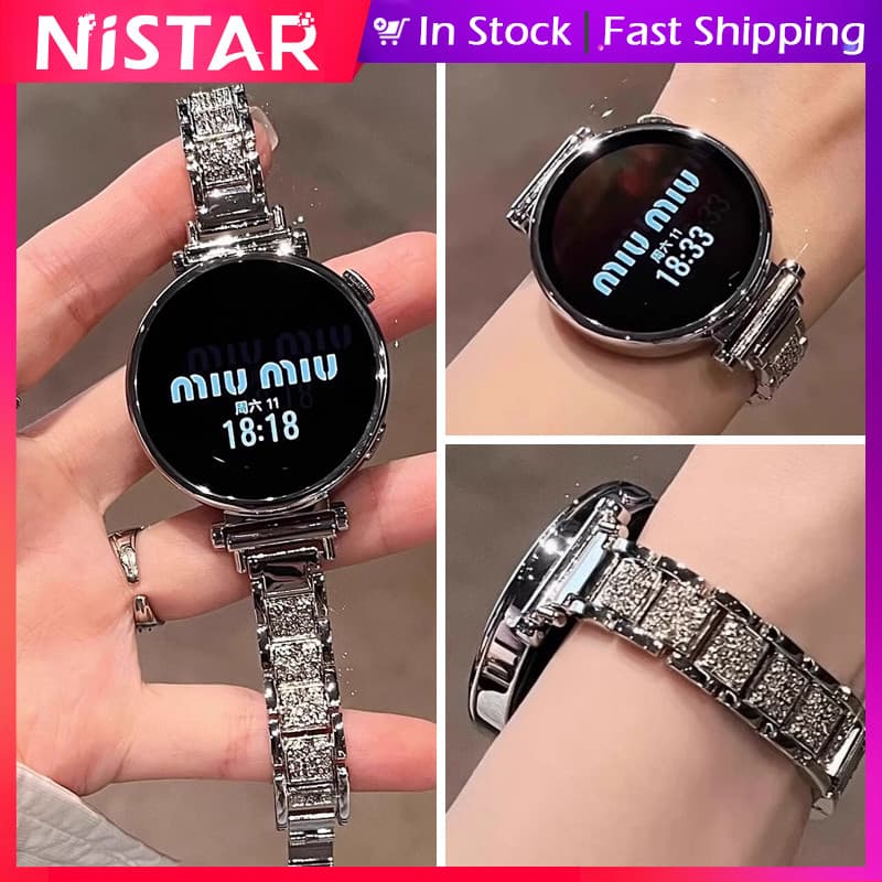 NiSTAR Pulseira De Aço Inoxidável fashion Para 14mm 18mm 20mm 22mm , Nova Smartwatch Relógio Inteligente Feminina Fina D