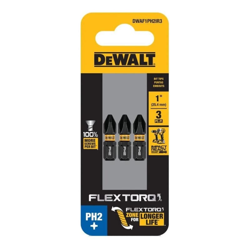 Kit Bits de Impacto Phillips Ph2 2,5cm Dewalt DWAF1PH2IR3