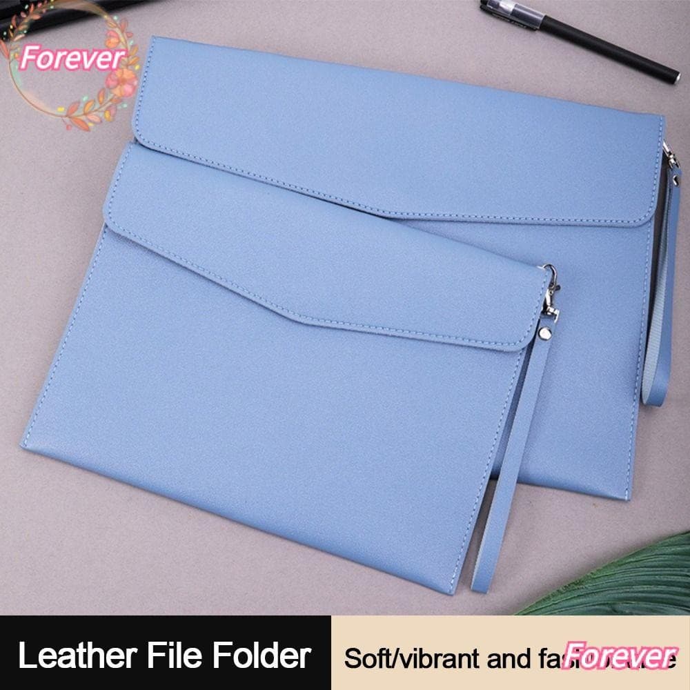 De Bolsa Para Documentos De Couro , Com Alça , Pasta De Arquivo De Grande Capacidade , A4 A5